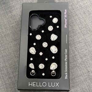Black Gemstone iPhone 16 Plus Case